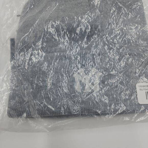 Madhappy Yankees Knitted Beanie in Grey - Picture 2 of 4